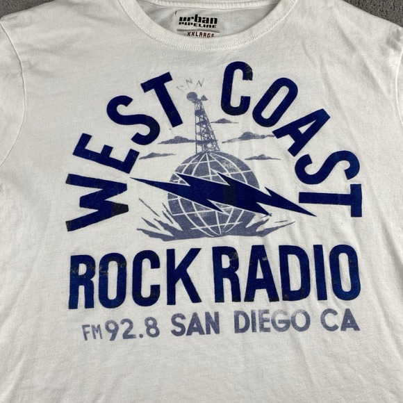 Urban Pipeline T-shirt Mens XXL White Short Sleeve West Coast Radio 100% Cotton - Picture 3 of 14